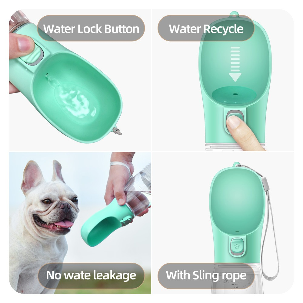 Travel Pet Water Bottle & Feeder