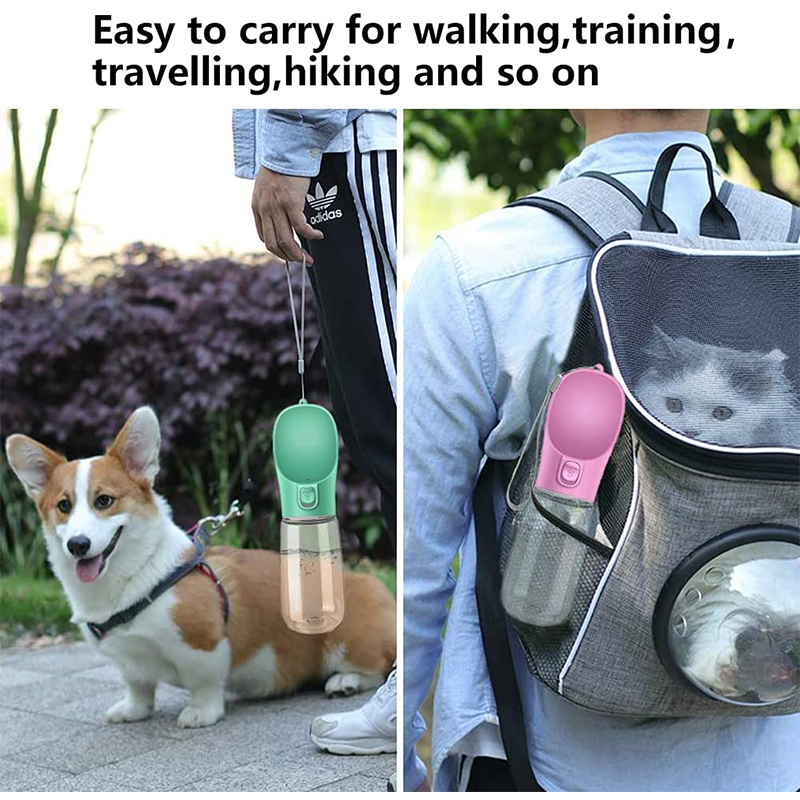 Travel Pet Water Bottle & Feeder